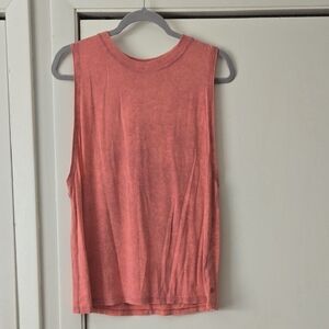 Lululemon All Yours Boyfriend Tank In Cloudy Wash Cherry Tint Sz 6